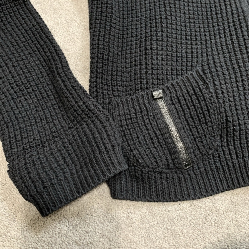 Jamie Sadock Black Zip Up Cotton Sweater pockets Womens Size Medium - Picture 5 of 6